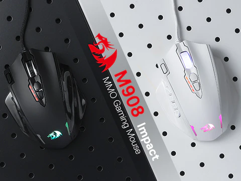 Redragon M908 IMPACT MMO Gaming Mouse up to 12,400 DPI High Precision Mouse for PC