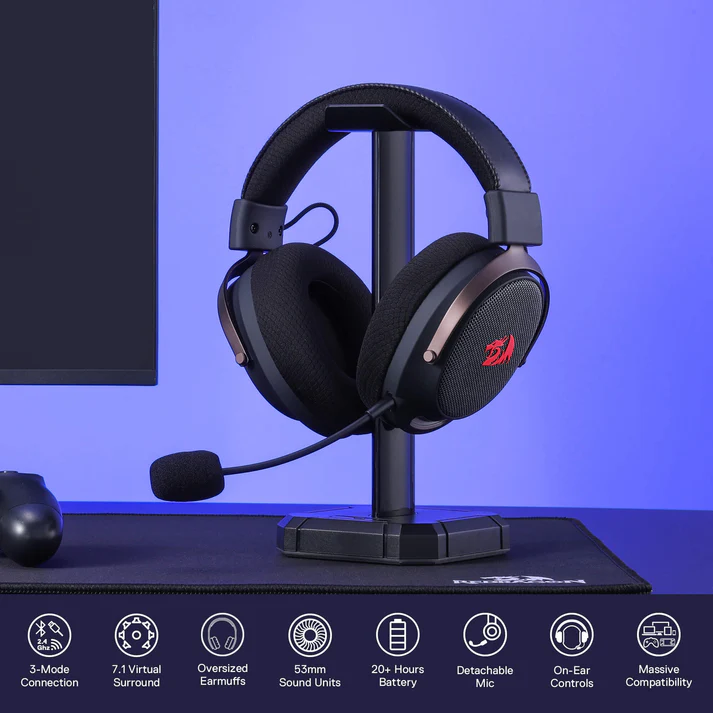 Redragon ARROW PRO H858 Wireless Gaming Headset - Black