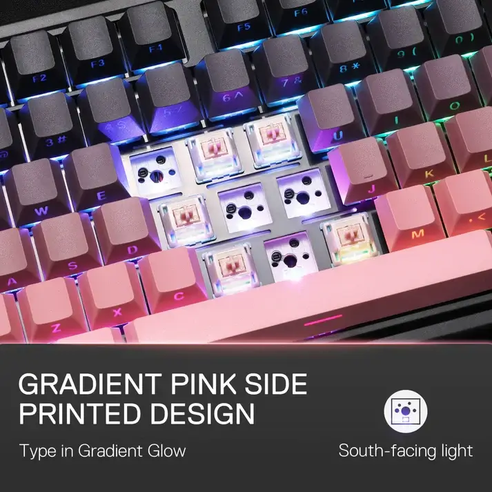  Redragon ANTONIUM K728 PRO TKL Wireless Mechanical Gaming Keyboard (Side Printed PBT Keycaps)