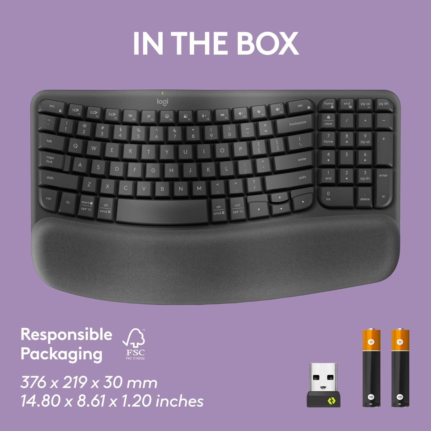 Logitech Wave Keys Wireless Ergonomic Keyboard