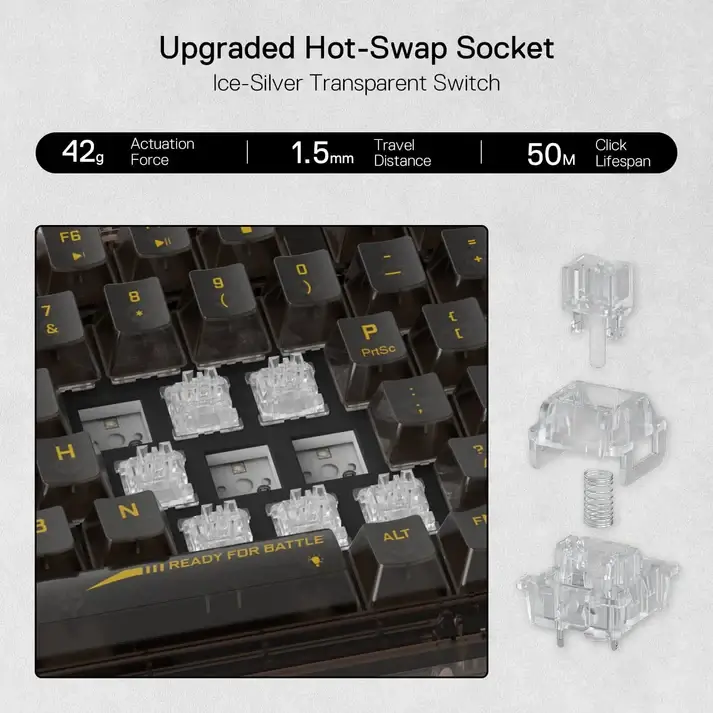 Redragon K649 PRO 78% Wireless Gasket RGB Gaming Keyboard 