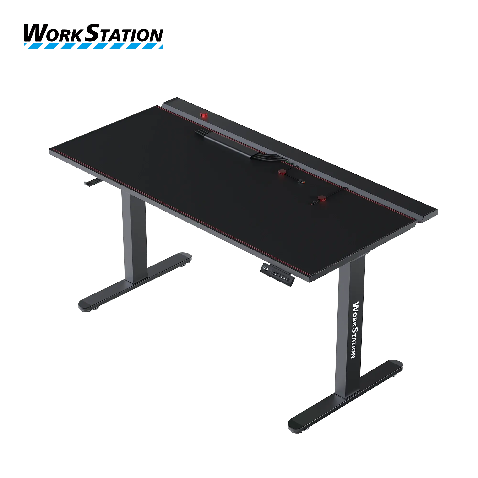 Mayitaです。デスク SEDETA Triangle Corner Computer Gaming Desk with Hutch & LED Lights