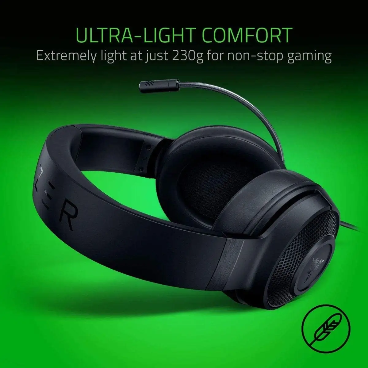 Razer Kraken X Lite Ultralight 7.1 Surround Sound Gaming Headset 