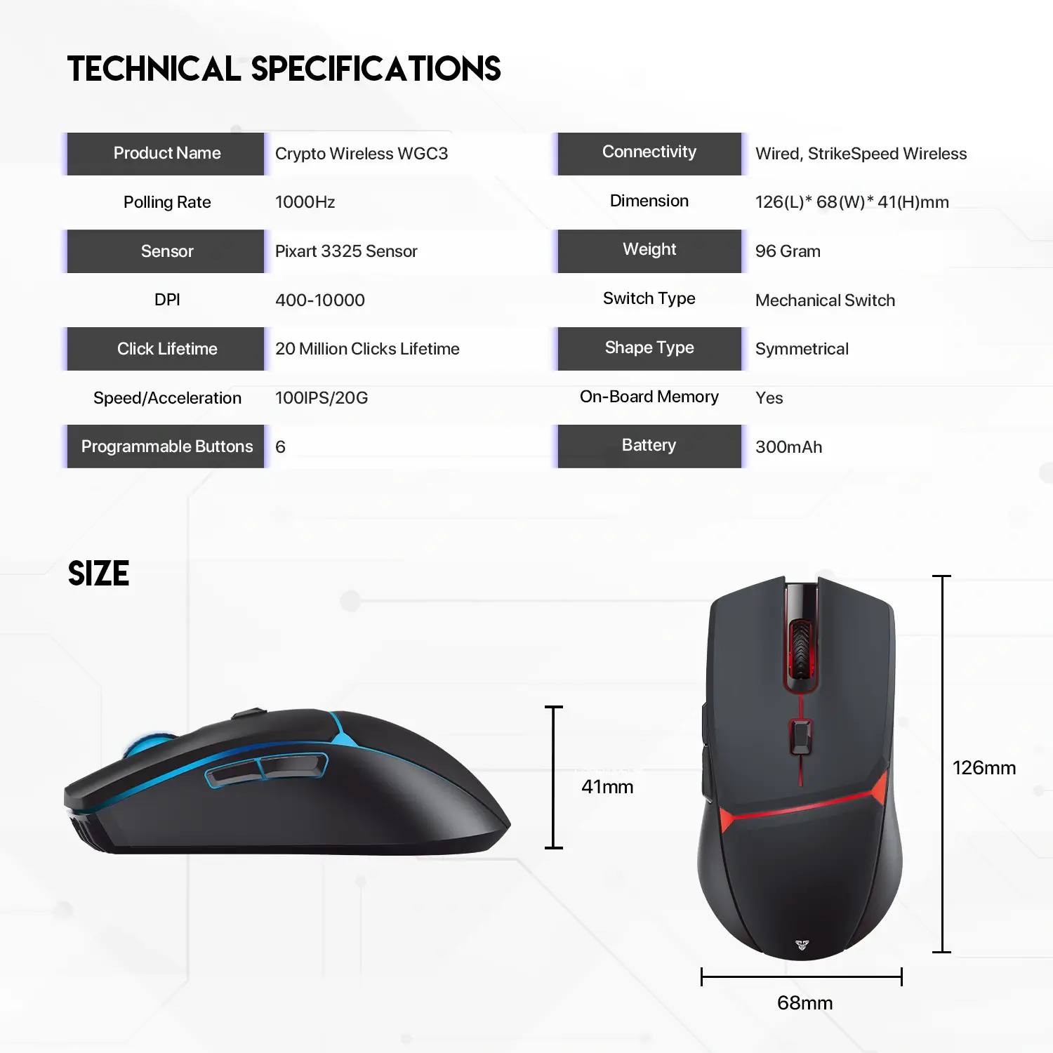 FANTECH WGC3 CRYPTO Mouse 