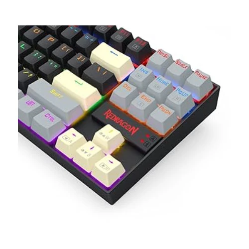 Redragon K552LGY-R KUMARA 87 Key LED RGB Backlit Mechanical Computer illuminated Keyboard with Blue Switches