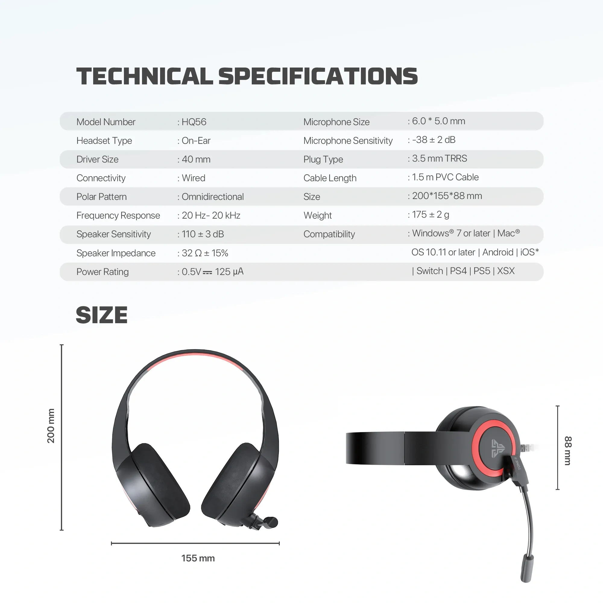FANTECH HQ56 TONE II Wired Gaming Headset