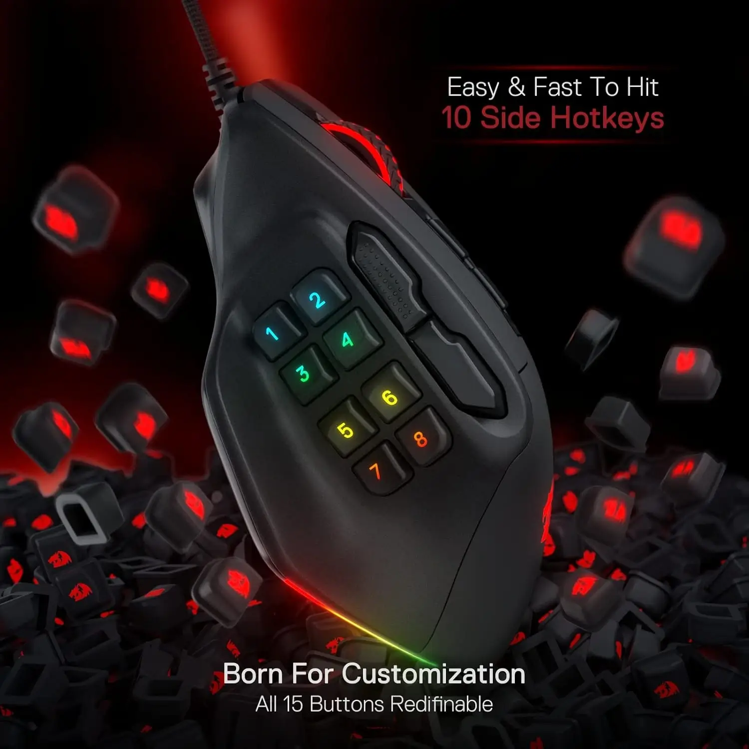 Redragon M811 Aatrox MMO Wired RGB 