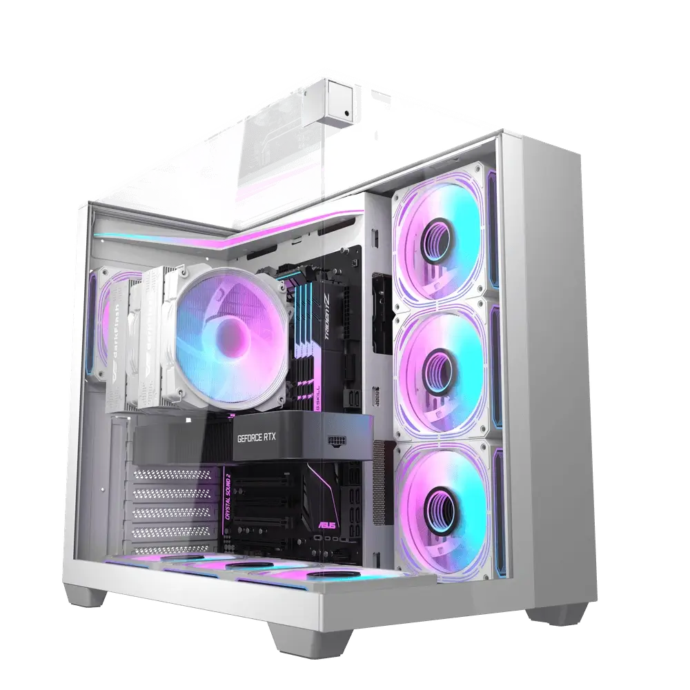 DarkFlash TH285 Gaming Case White 