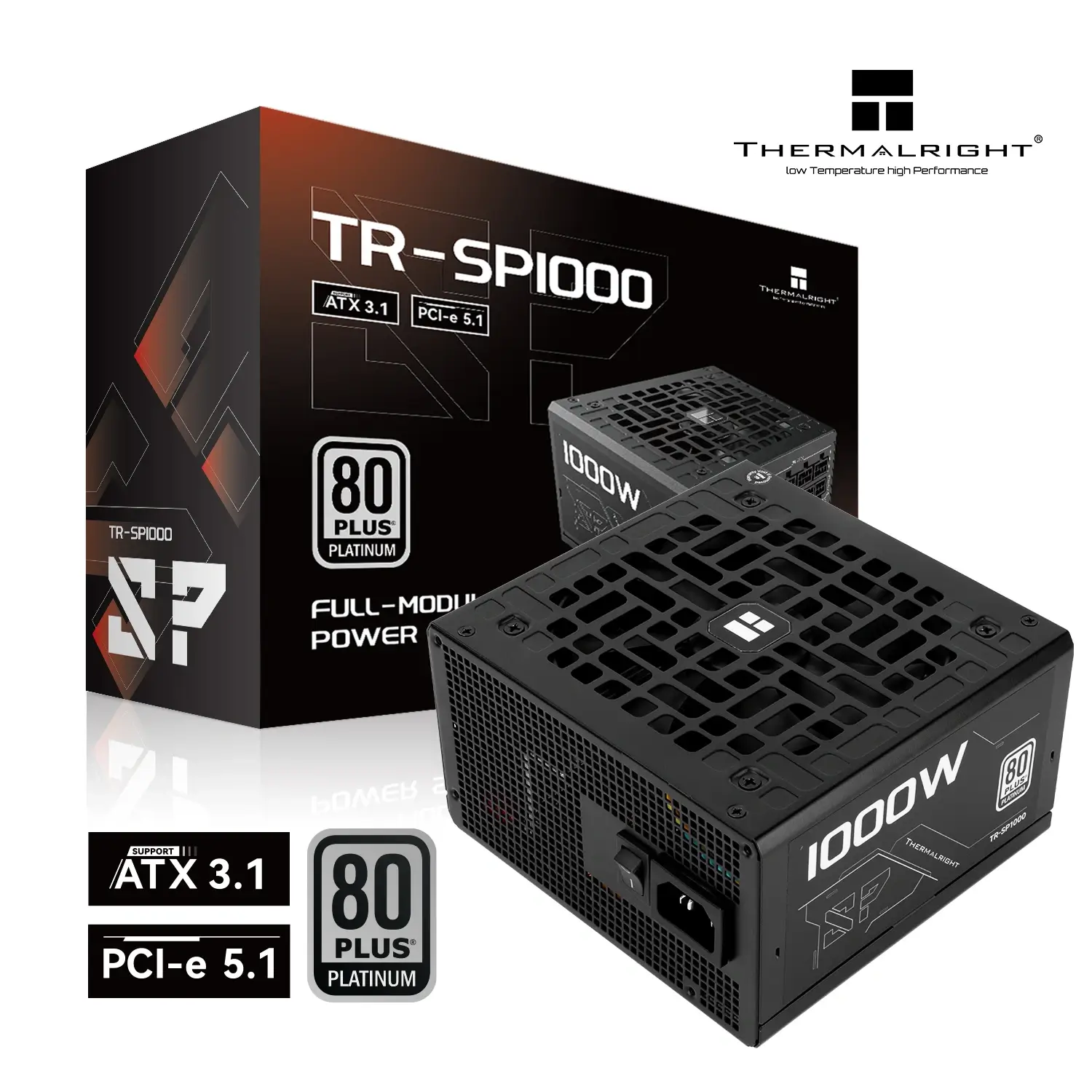 Thermalright TR SP1000 1000W 80 Plus Platinum Full Modular Power Supply - Thermalright TR SP1000 1000W 80 Plus Platinum Full Thermalright TR SP1000 1000W 80 Plus Platinum Full Modular Power Supply - Thermalright TR SP1000 1000W 80 Plus Platinum Full